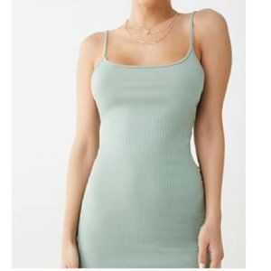Forever 21 Ribbed Bodycon Dress Sage/Mint
